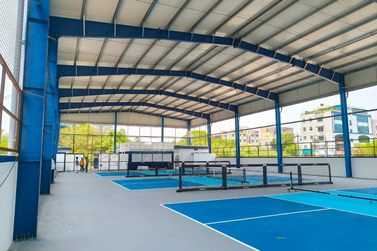 Steel building construction site - Vedha Structures Coimbatore