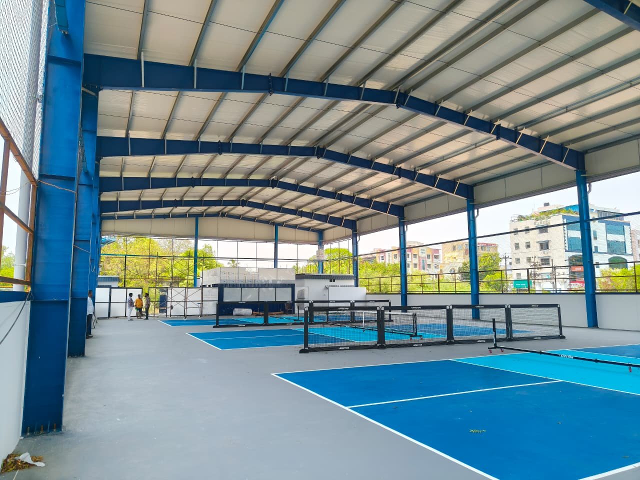 Steel building construction site - Vedha Structures Coimbatore